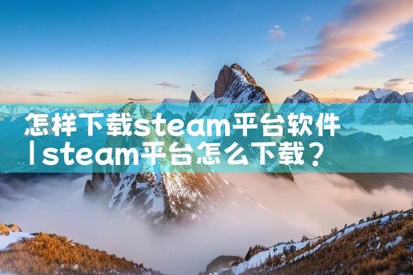 怎样下载steam平台软件
