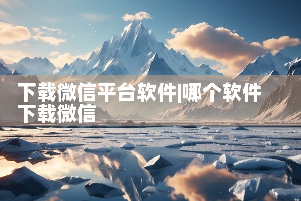 下载微信平台软件